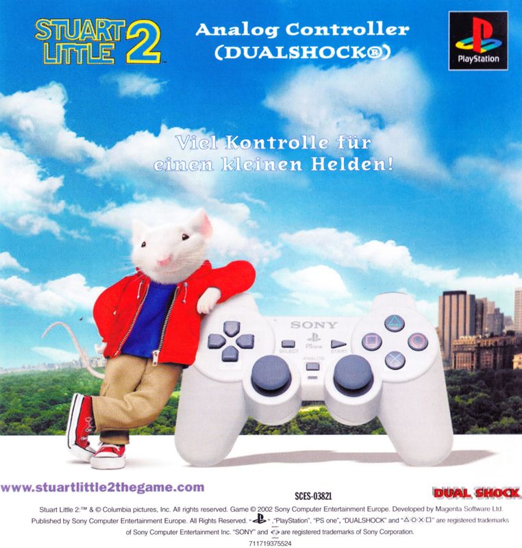 Manual for Stuart Little 2 (PlayStation): Back