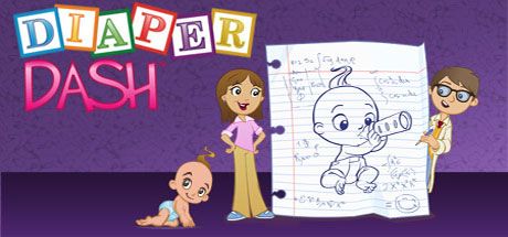 Front Cover for Diaper Dash (Macintosh and Windows) (Steam release)