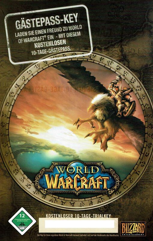 Extras for World of WarCraft: Wrath of the Lich King (Macintosh and Windows): Trial key Card - Front