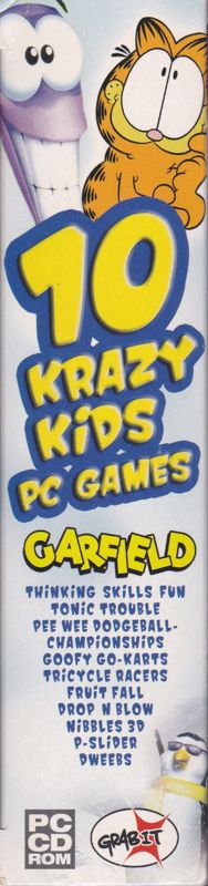 Spine/Sides for 10 Krazy Kids PC Games (Windows): Back