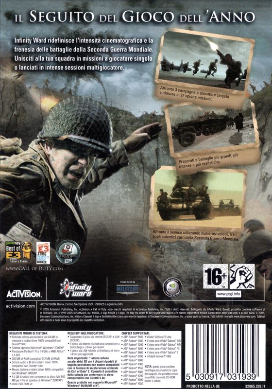 Back Cover for Call of Duty 2 (Windows)
