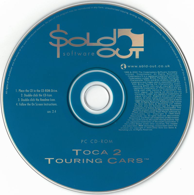 Sold Out Softwarem Rts TOCA 2: Touring Car Challenge cover or packaging material - MobyGames