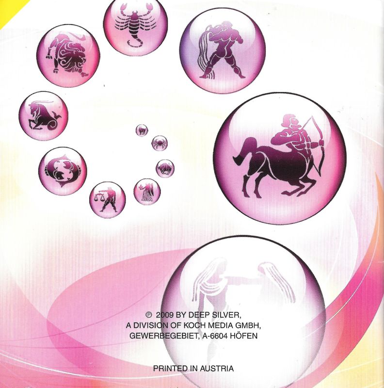 Manual for Astrology DS: The Stars in your Hands (Nintendo DS): Back