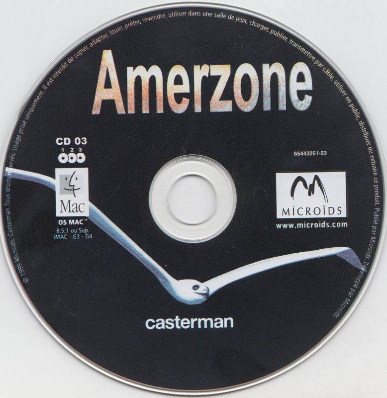 Media for Amerzone: The Explorer's Legacy (Macintosh): Disc 3