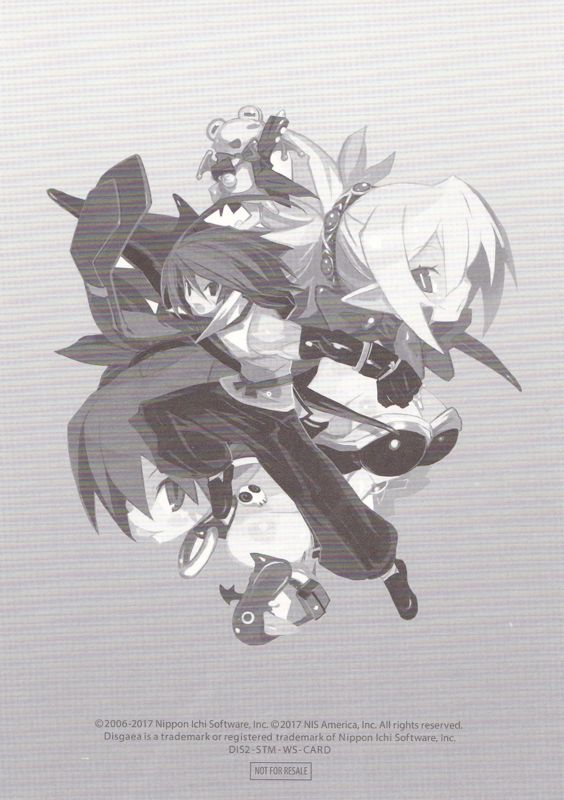 Extras for Disgaea 2 PC (Desktop Bundle) (Linux and Macintosh and Windows): Art Card 1 - Back