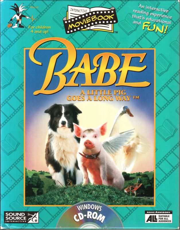 Front Cover for Babe: A Little Pig Goes a Long Way - Interactive MovieBook (Windows 3.x)