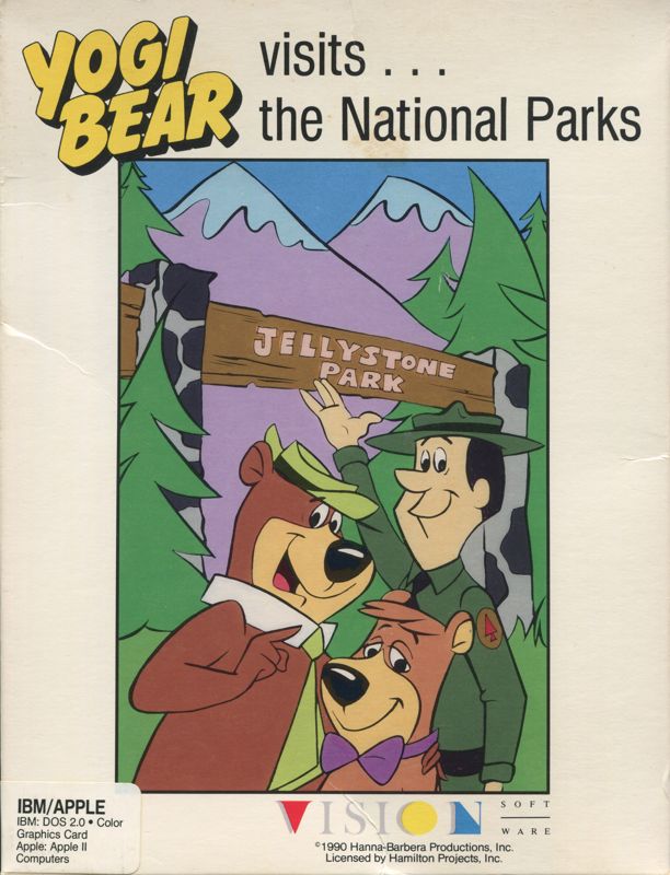 Front Cover for Yogi Bear visits... the National Parks (Apple II and DOS)