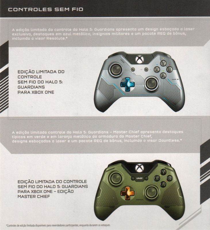 Advertisement for Halo 5: Guardians (Xbox One): Accessories Card Back