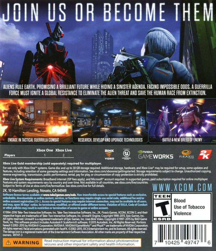 XCOM 2 cover or packaging material - MobyGames