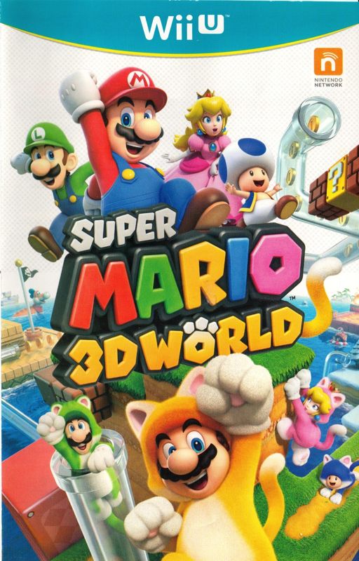Manual for Super Mario 3D World (Wii U) (Included in Wii U Super Mario 3D World Deluxe Set Edition - Not for Resale): Front