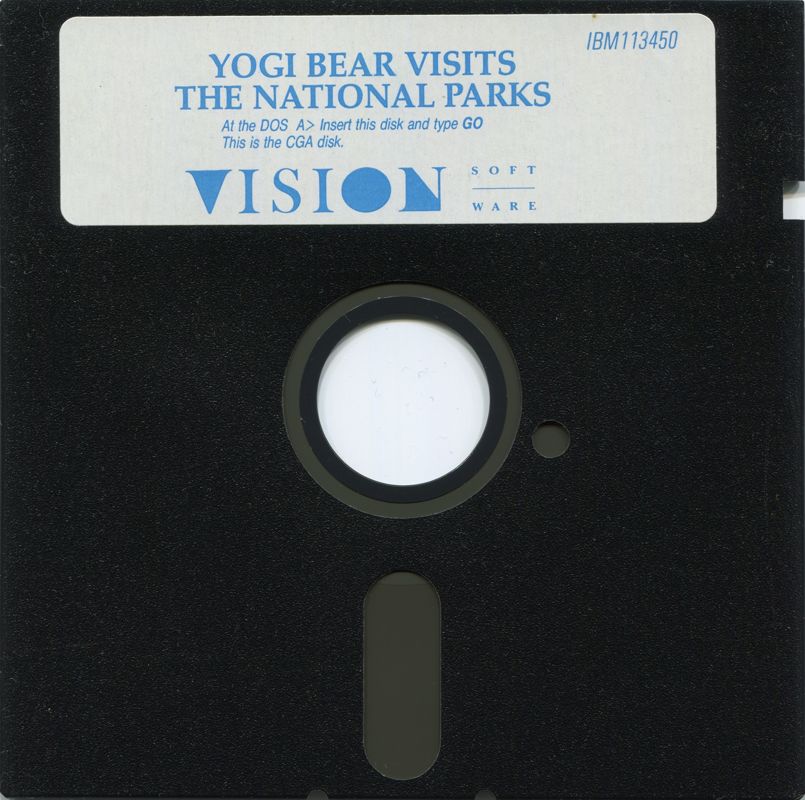 Media for Yogi Bear visits... the National Parks (Apple II and DOS): IBM PC Version - Disk 1