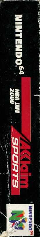 Spine/Sides for NBA Jam 2000 (Nintendo 64) (The rating sticker bottom left is exclusive to Australia.): Top