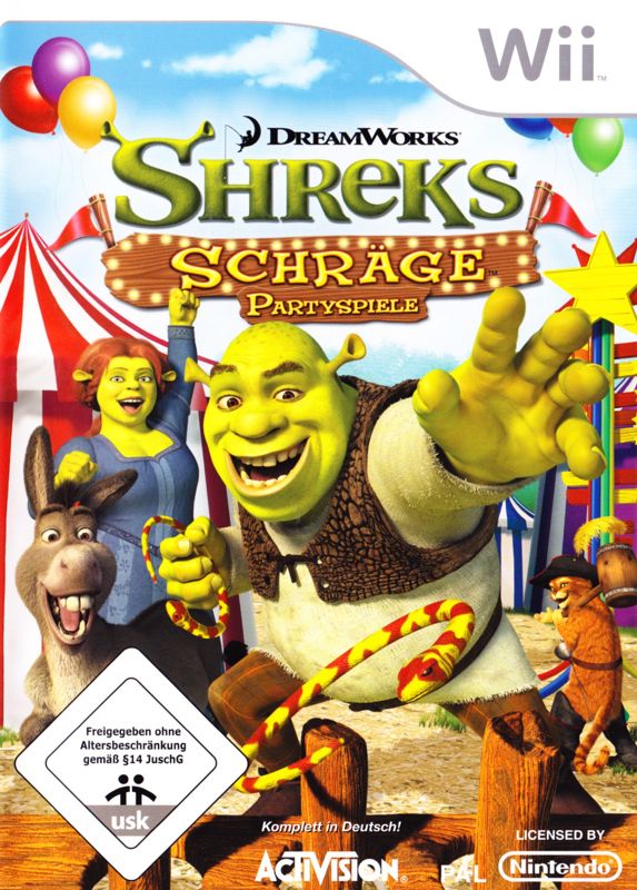 Front Cover for Shrek's Carnival Craze Party Games (Wii)