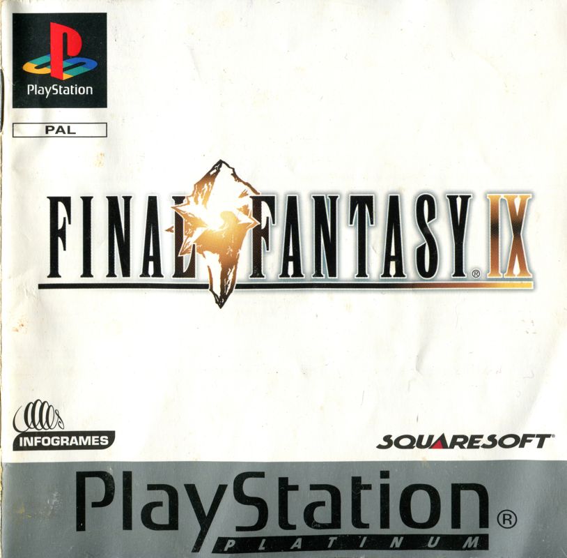 Manual for Final Fantasy IX (PlayStation) (Platinum release): Front