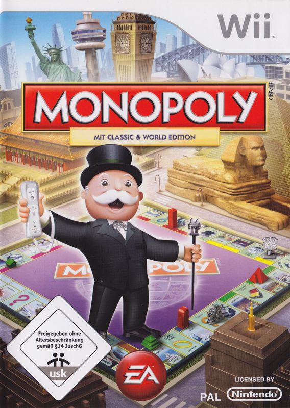 Front Cover for Monopoly featuring Classic & World Edition Boards (Wii)