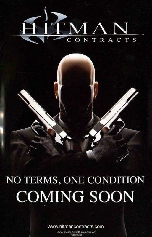 Advertisement for Deus Ex: Invisible War (Xbox): Hitman promotional - front