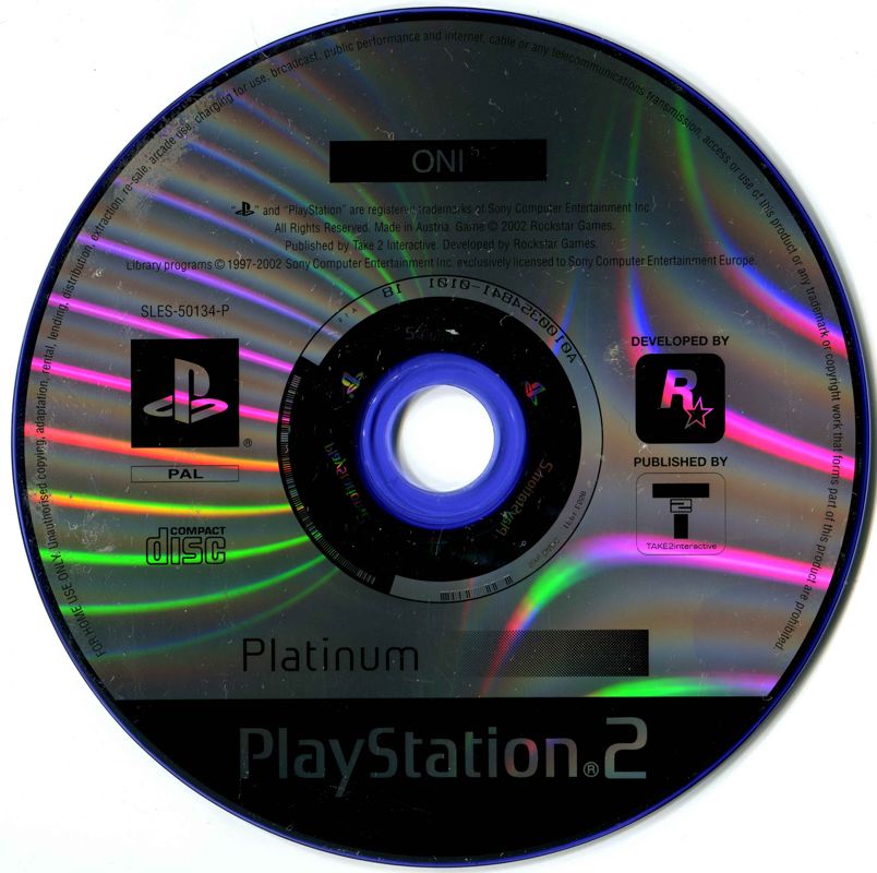 Media for Oni (PlayStation 2) (Platinum release)