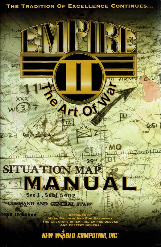 Manual for Empire II: The Art of War (DOS): Front
