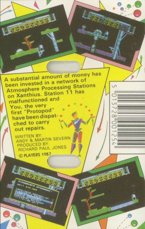 Back Cover for Xanthius (ZX Spectrum)