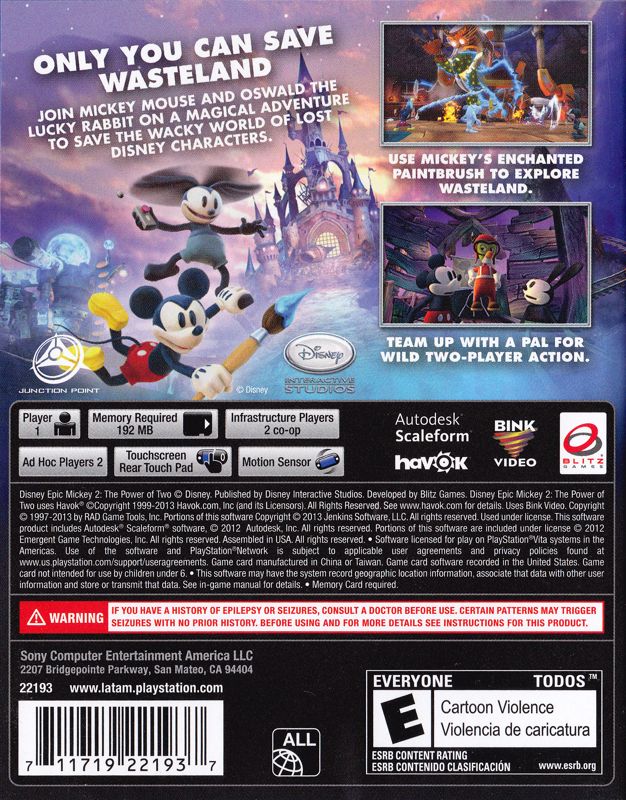 Epic mickey 2 the best sale power of two ps vita