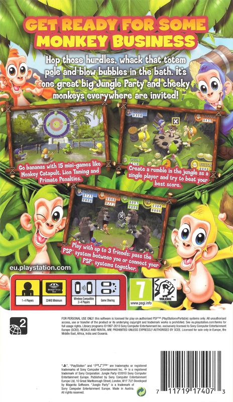 Back Cover for Buzz! Junior: Jungle Party (PSP)