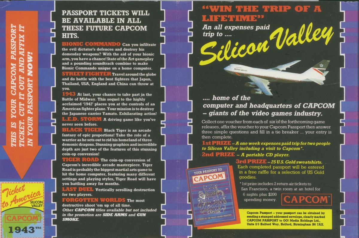 Inside Cover for 1943: The Battle of Midway (ZX Spectrum)