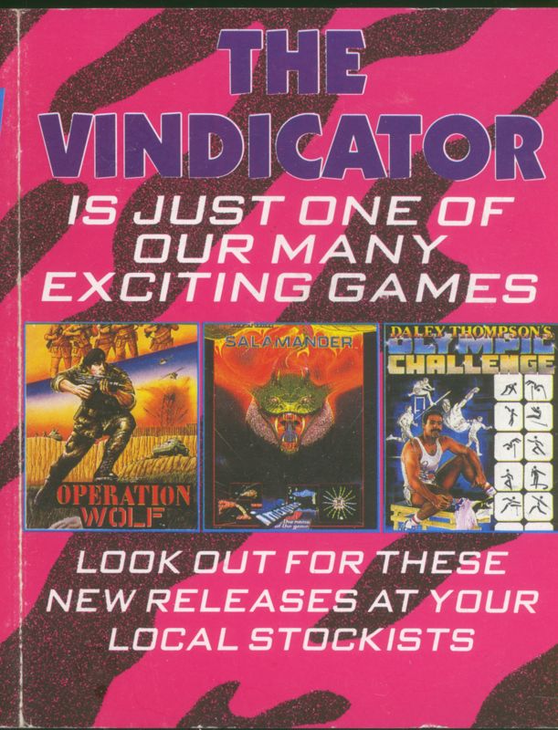 Inside Cover for The Vindicator! (ZX Spectrum)