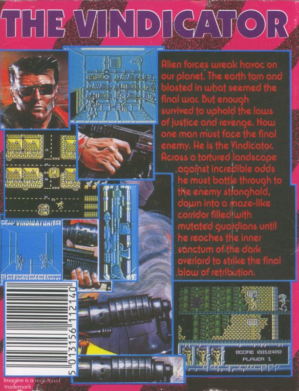 Back Cover for The Vindicator! (ZX Spectrum)