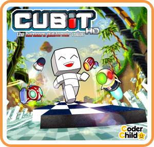 Front Cover for Cubit: The Hardcore Platformer Robot HD (Wii U) (download release)