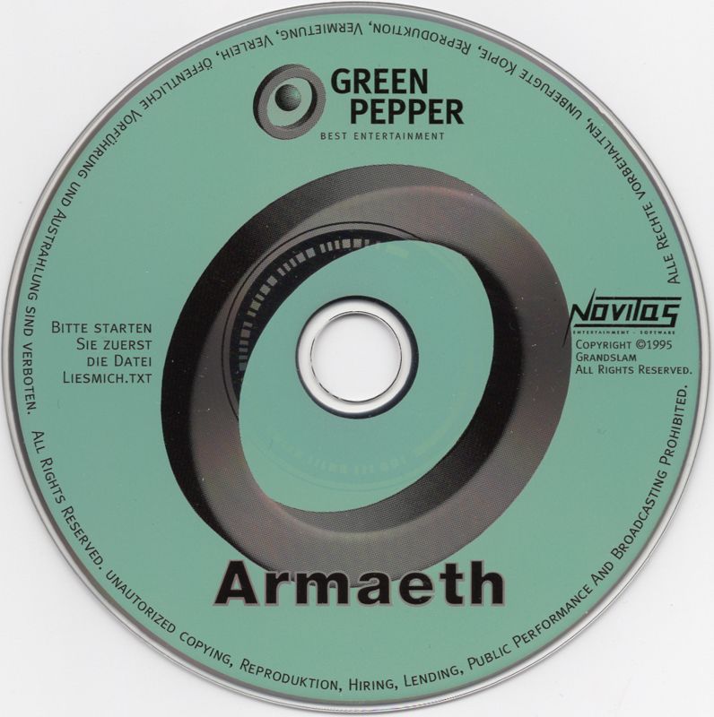 Media for Armaëth: The Lost Kingdom (DOS) (Green Pepper release)