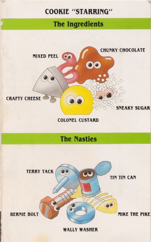 Inside Cover for Cookie (ZX Spectrum)