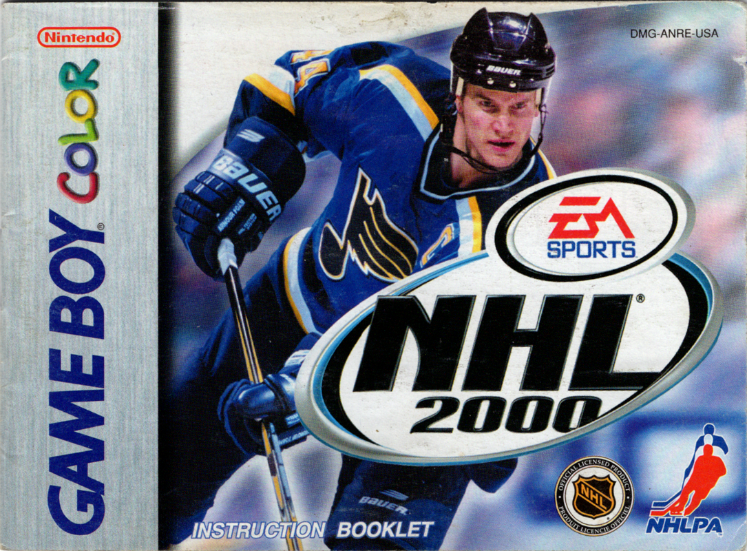 Manual for NHL 2000 (Game Boy Color): Front