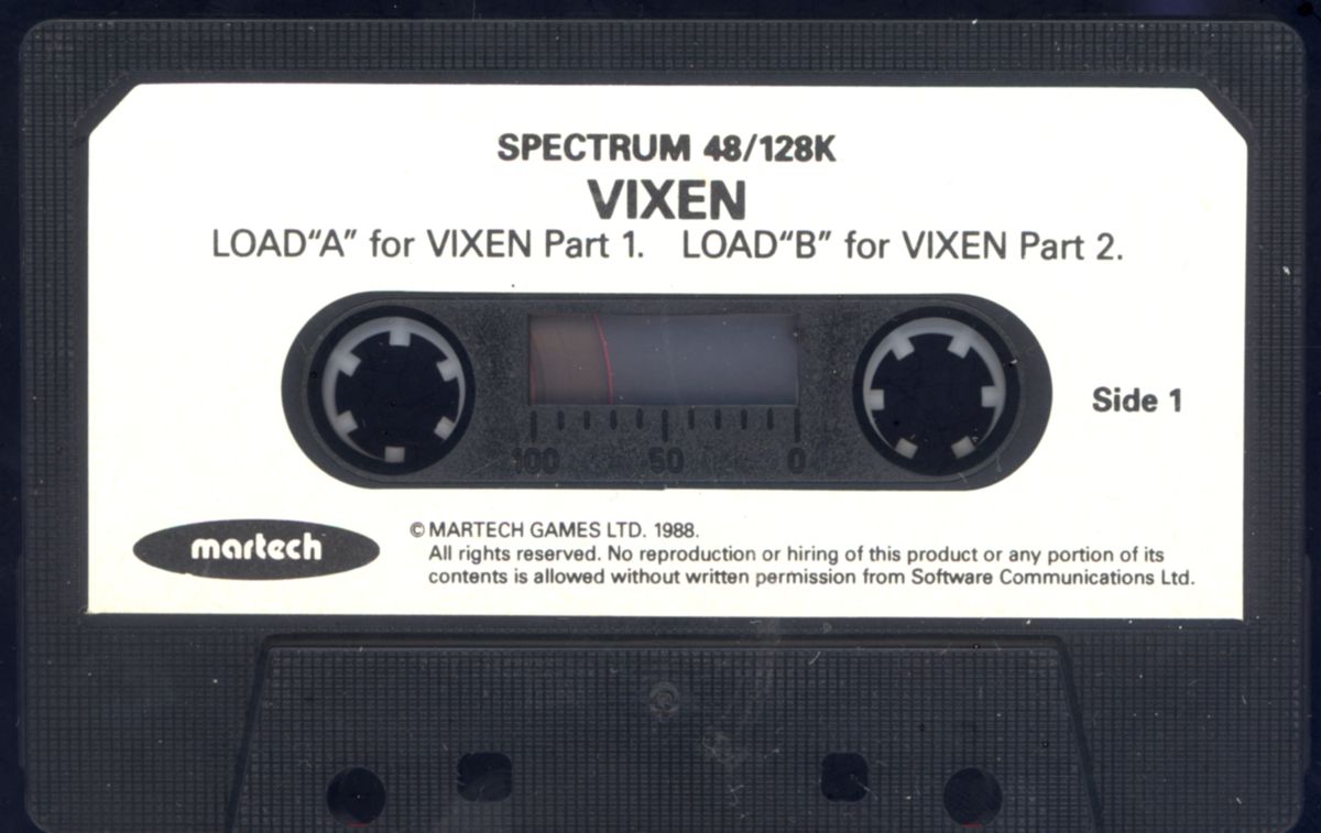 Media for Vixen (ZX Spectrum)