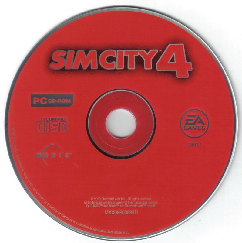 Media for SimCity 4 (Windows) (EA Classics release): Disc 1
