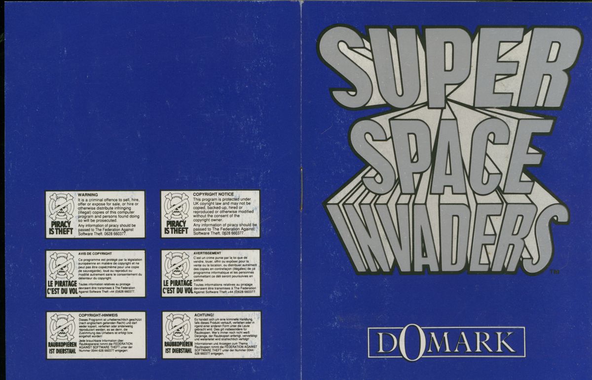 Manual for Taito's Super Space Invaders (ZX Spectrum)