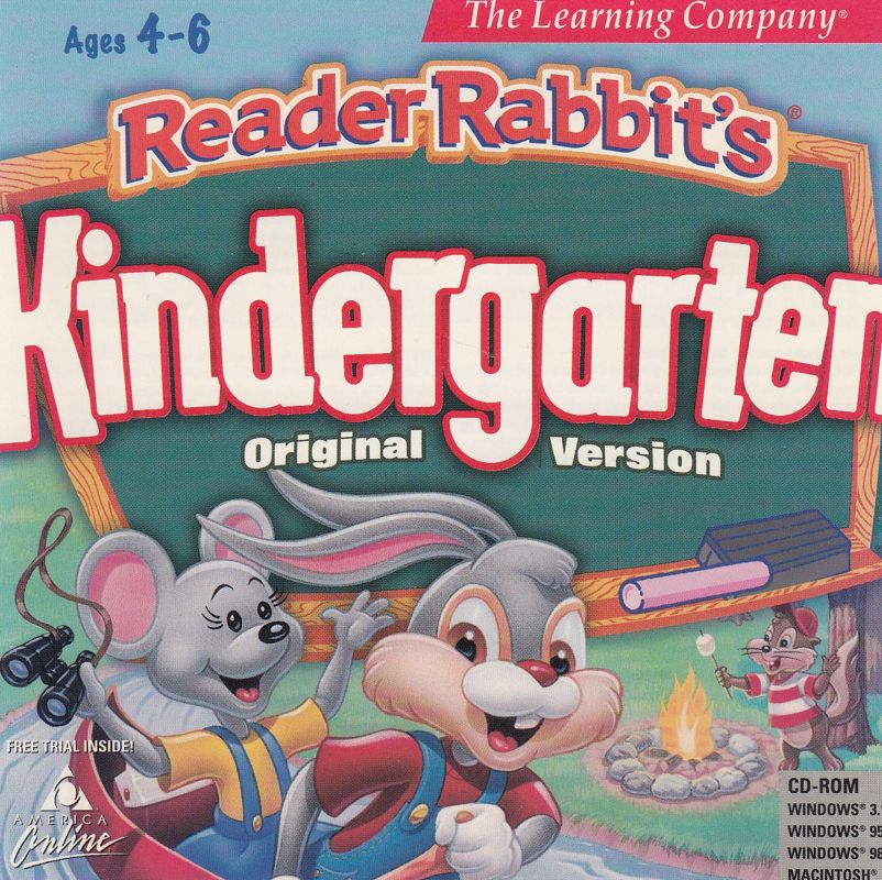 Front Cover for Reader Rabbit's Kindergarten (Macintosh and Windows and Windows 3.x)