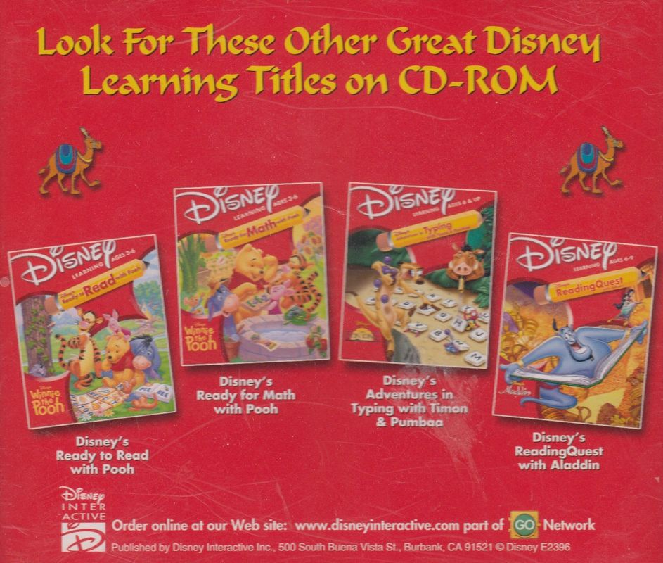 Other for Disney's Math Quest with Aladdin (Macintosh and Windows): Jewel Case - Back