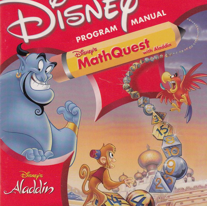 Manual for Disney's Math Quest with Aladdin (Macintosh and Windows): Front