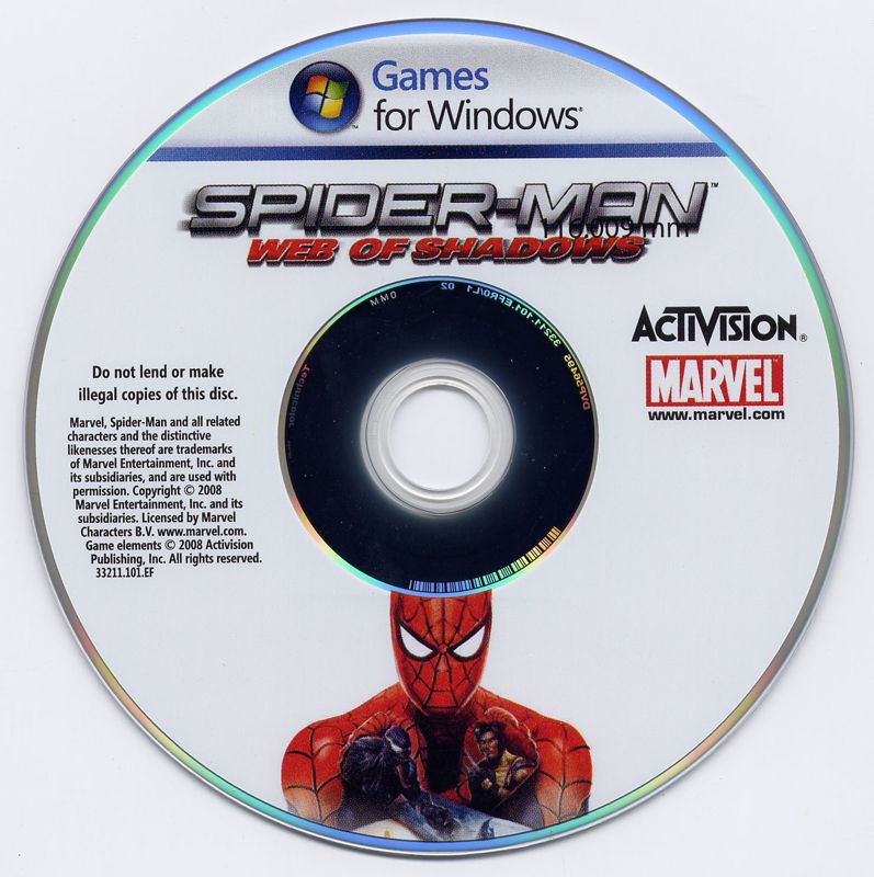 Spider-Man: Web of Shadows cover or packaging material - MobyGames