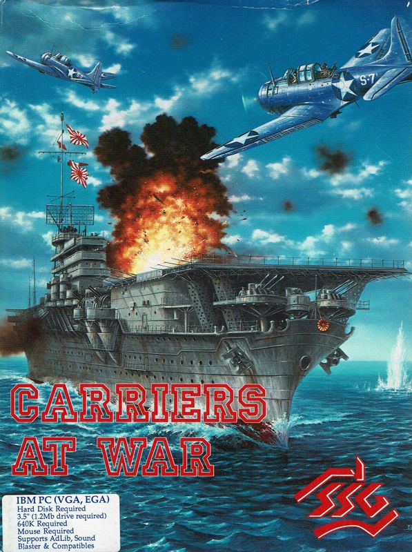 Front Cover for Carriers at War (DOS) (3.5" floppy disk release)