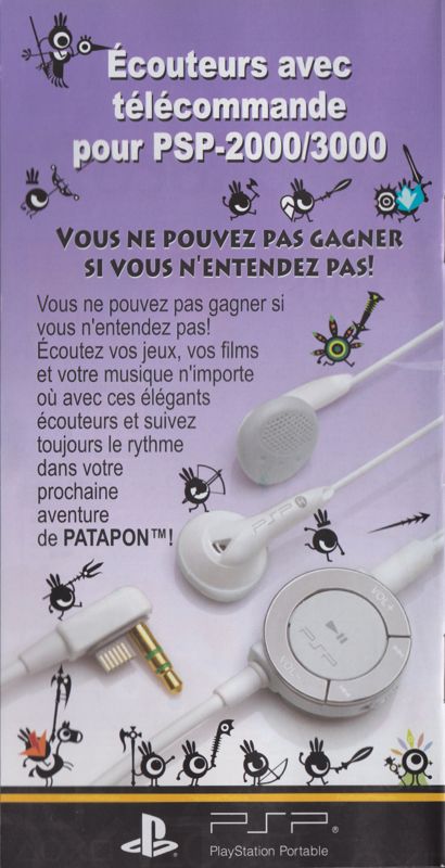 Manual for Patapon 2 (PSP): Back - French