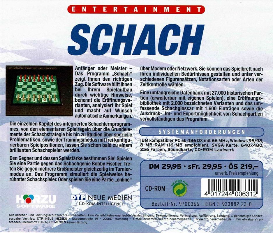 Back Cover for Chessmaster 5000 (Windows) (Hörzu Software release)