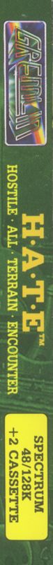 Spine/Sides for H.A.T.E: Hostile All Terrain Encounter (ZX Spectrum)
