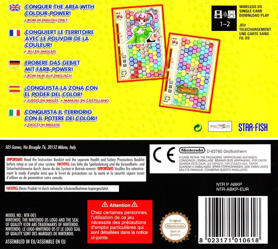 Back Cover for Chameleon: To Dye For! (Nintendo DS)