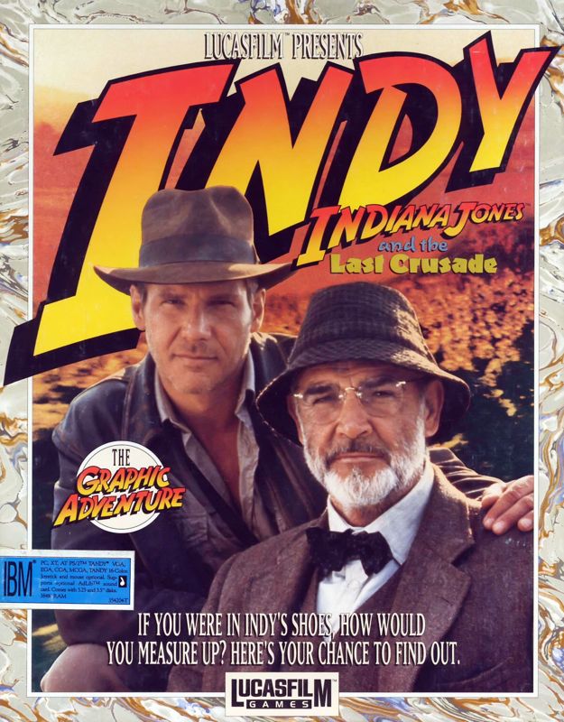 Front Cover for Indiana Jones and the Last Crusade: The Graphic Adventure (DOS) (Tandy release)