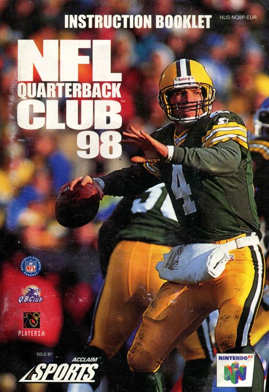Manual for NFL Quarterback Club 98 (Nintendo 64): Front