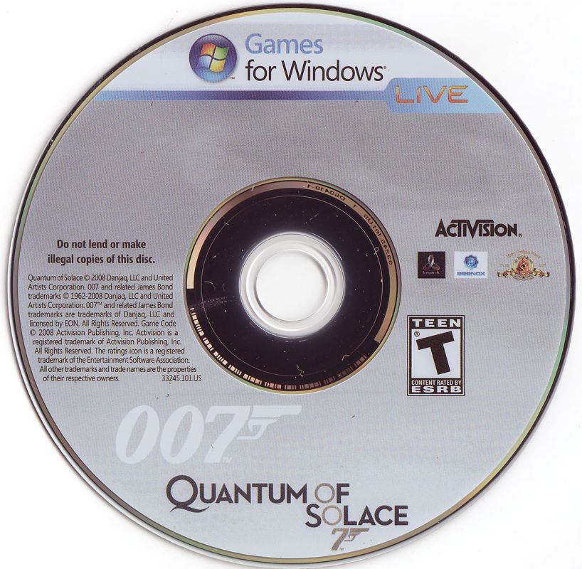 Media for 007: Quantum of Solace (Windows)
