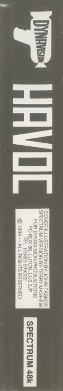 Spine/Sides for Havoc (ZX Spectrum)