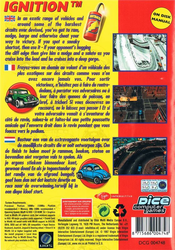 Ignition cover or packaging material MobyGames