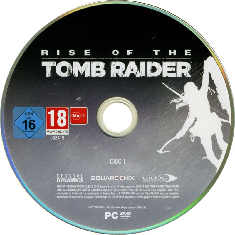 Media for Rise of the Tomb Raider (Windows): Disc 1